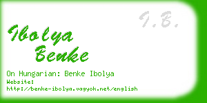 ibolya benke business card